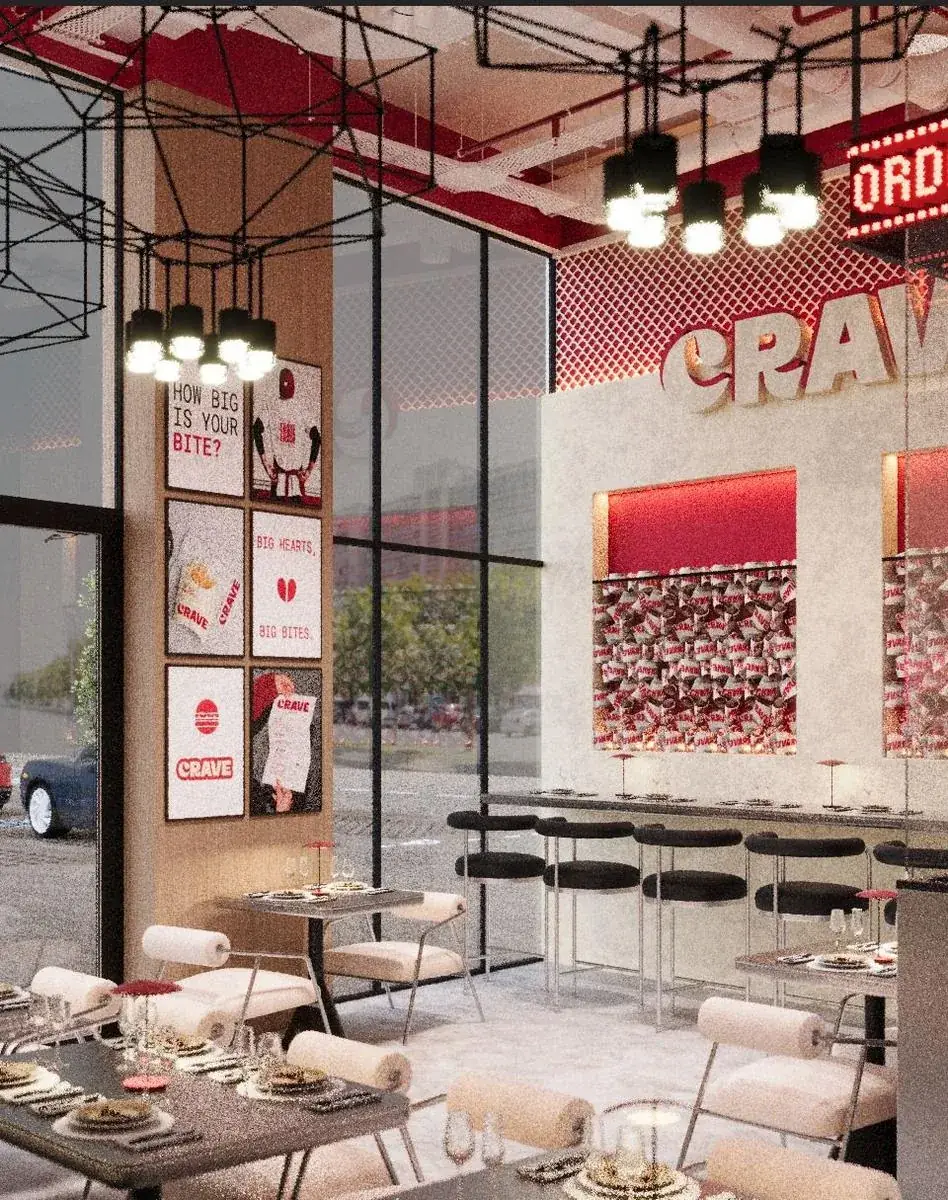 Crave Burger interior angle