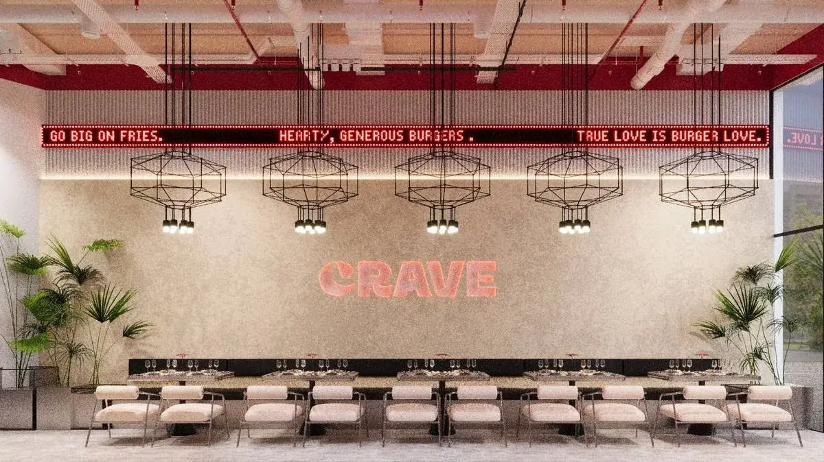 Crave Burger dining area